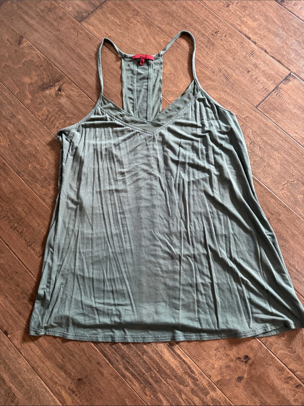 Red Olive Green Racerback Tank Top